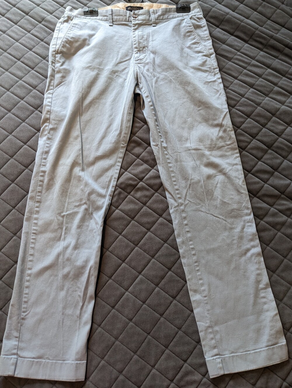 J. Crew Mercantile Flex Men's Cotton Light Blue Straight Leg Size W32 L32 Chinos